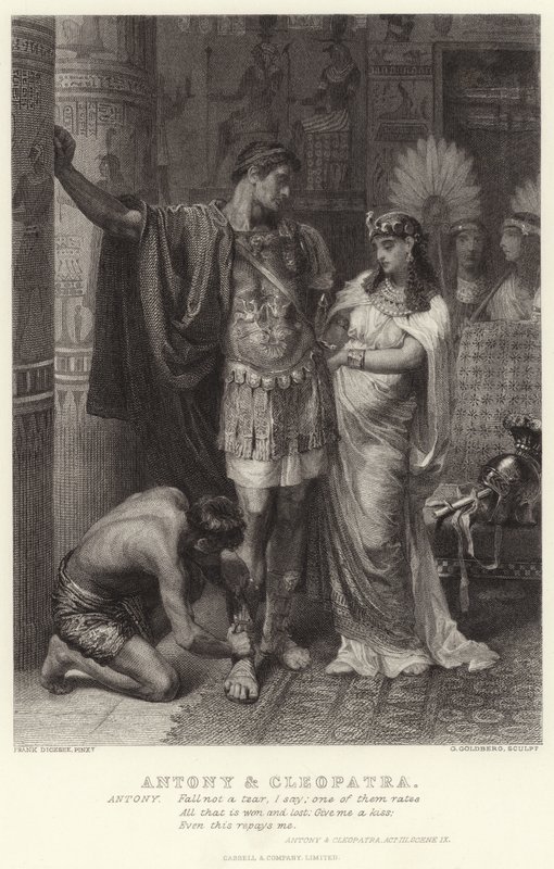 Antonius és Kleopátra, Antonius és Kleopátra, III. felvonás, IX. jelenet alkotó: Edward Burne Jones