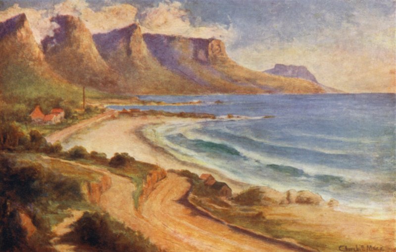 Cape Peninsula, Dél-Afrika: Camps Bay (színes litho) alkotó: Edward Clark Churchill Mace