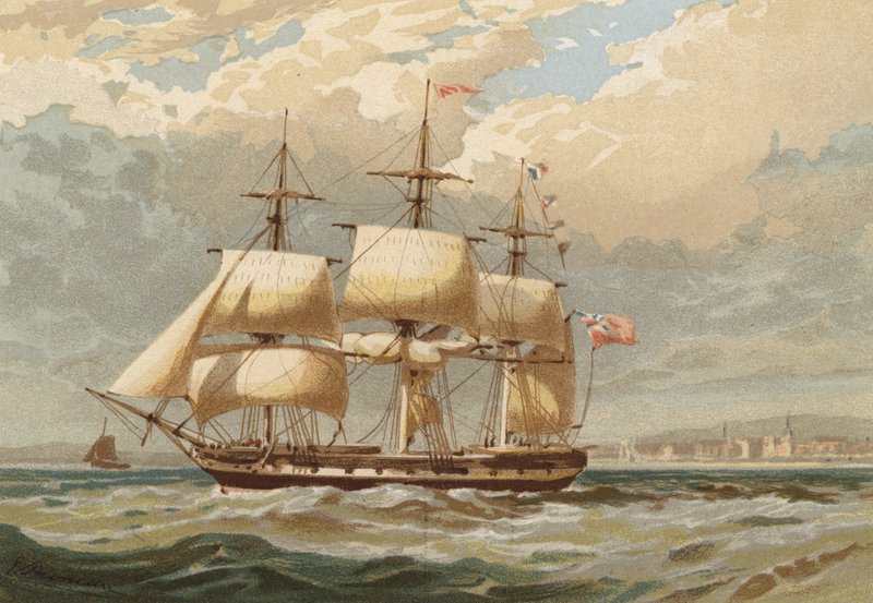 Kifelé, a Temzében, Gravesend mellett alkotó: Edward Duncan