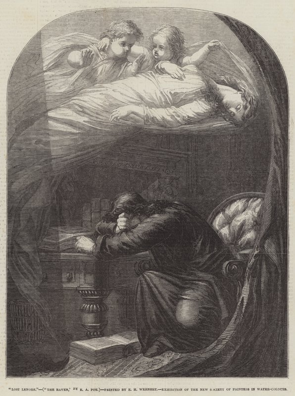 Elveszett Lenore, A holló, E A Poe alkotó: Edward Henry Wehnert