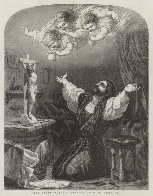 Az elefántcsontfaragó alkotó: Edward Henry Wehnert
