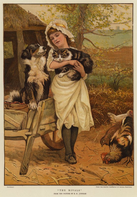 A riválisok (chromolitho) alkotó: Edward Killingworth Johnson