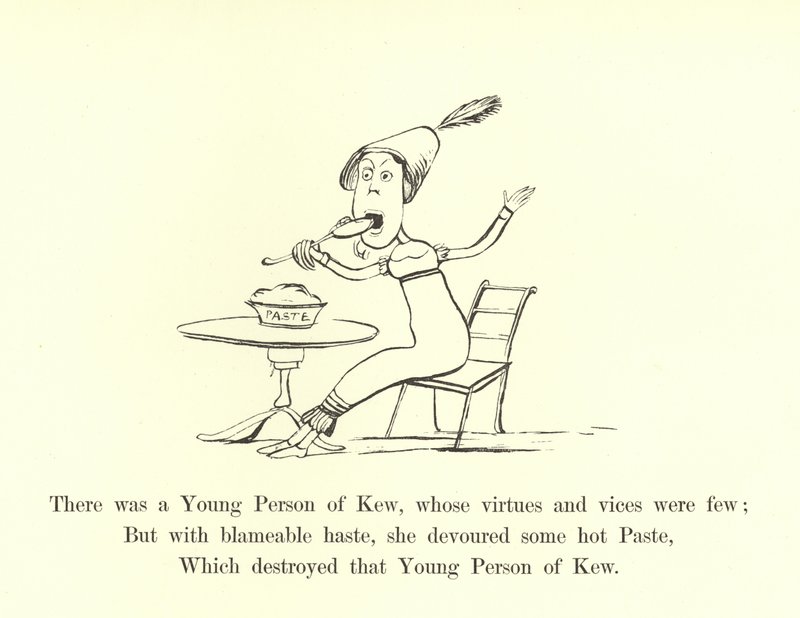 Volt egy fiatal Kew-ben, akinek kevés erénye és bűne volt alkotó: Edward Lear