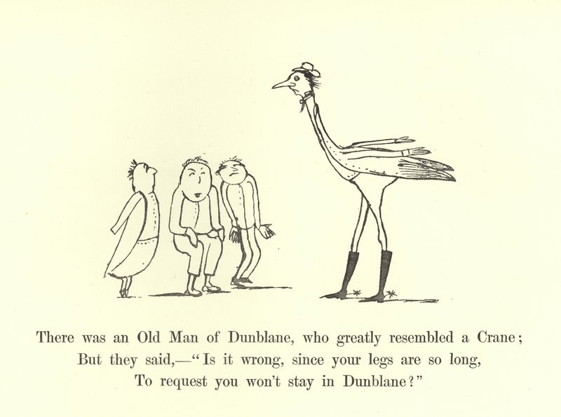 Volt egy Dunblane-i Öreg, aki nagyon hasonlított egy Darura alkotó: Edward Lear