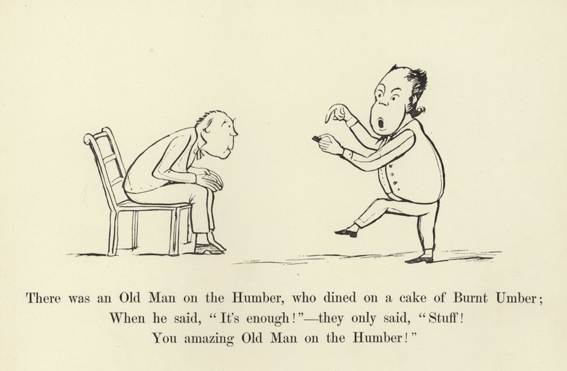 Volt egy Öreg a Humberen, aki egy Burnt Umber tortát evett alkotó: Edward Lear