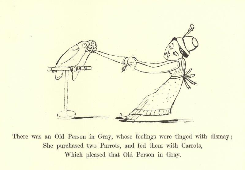 Volt egy Öreg Szürkében, akinek érzései döbbenettől áradtak alkotó: Edward Lear