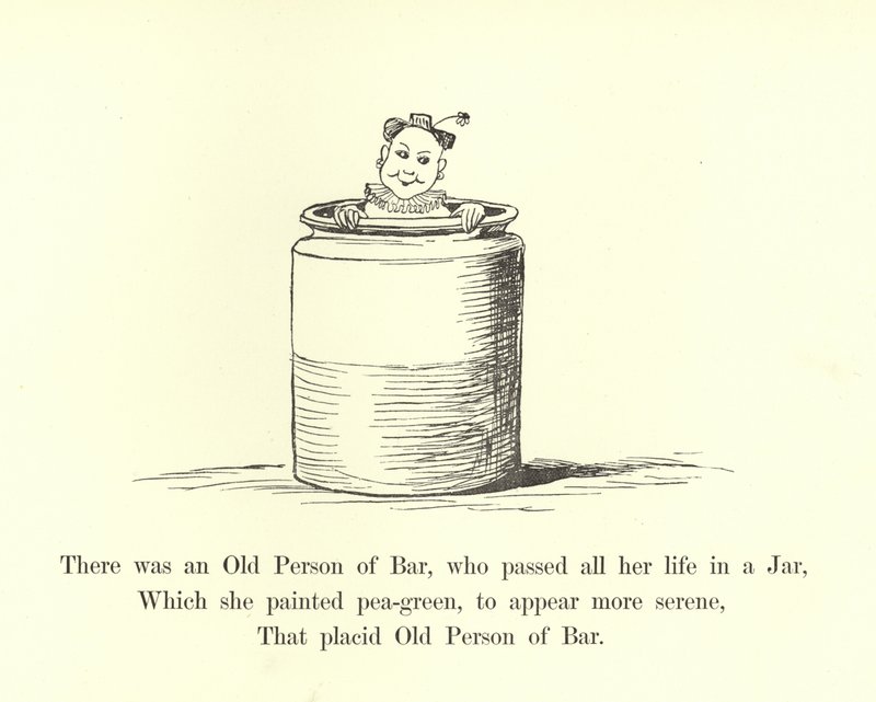 Volt egy öreg bari ember, aki egész életét egy korsóban töltötte. alkotó: Edward Lear