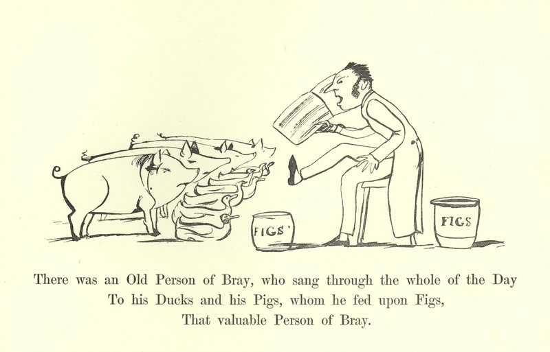 Volt Bray öreg személye, aki végigénekelte a napot alkotó: Edward Lear