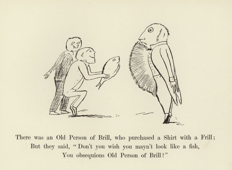 Brillnek volt egy öregembere, aki fodros inget vásárolt alkotó: Edward Lear
