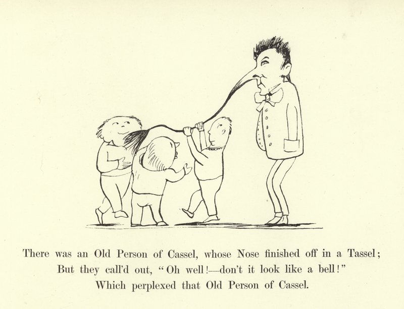 Volt egy öreg Cassel személy, akinek az orra egy bojtárban végződött alkotó: Edward Lear