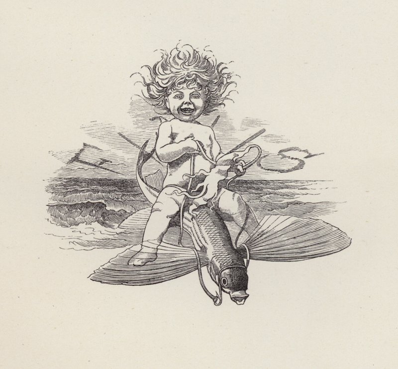 Illusztráció: Charles Kingsley: The Water-Babies (metszet) alkotó: Edward Linley (after) Sambourne