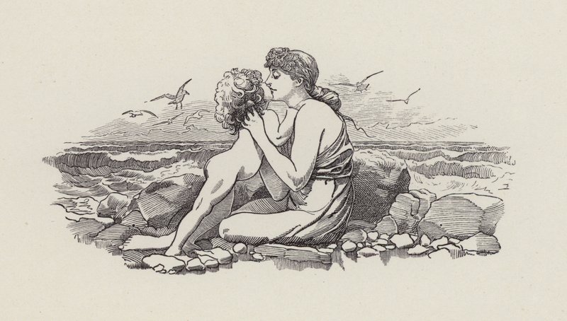 Illusztráció: Charles Kingsley: The Water-Babies (metszet) alkotó: Edward Linley (after) Sambourne