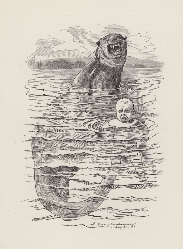 Illusztráció: Charles Kingsley: The Water-Babies (metszet) alkotó: Edward Linley (after) Sambourne