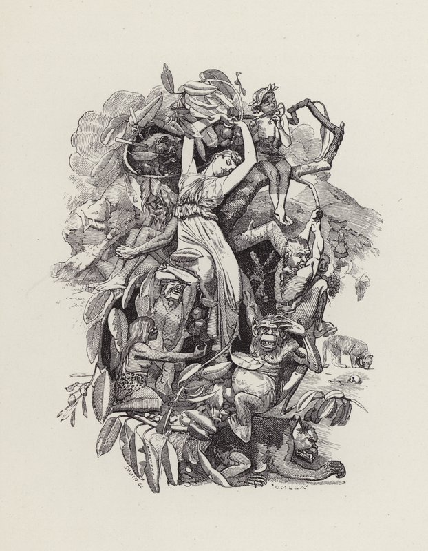 Illusztráció: Charles Kingsley: The Water-Babies (metszet) alkotó: Edward Linley (after) Sambourne