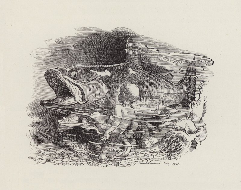Illusztráció: Charles Kingsley: The Water-Babies (metszet) alkotó: Edward Linley (after) Sambourne
