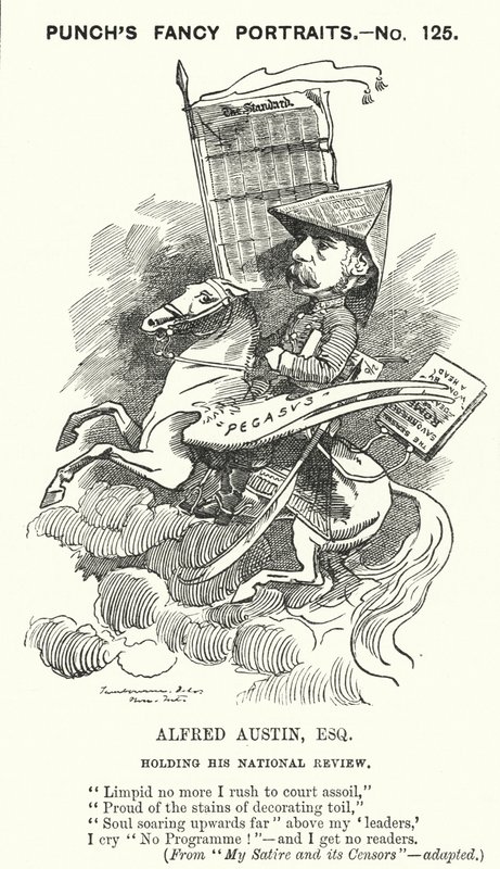 Punch rajzfilm: Alfred Austin angol költő és a National Review szerkesztője (metszet) alkotó: Edward Linley (after) Sambourne