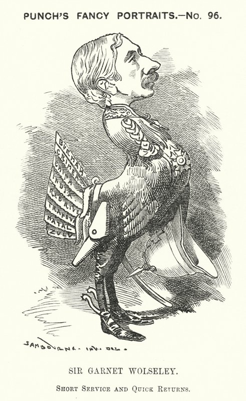 Punch rajzfilm: Garnet Wolseley alkotó: Edward Linley (after) Sambourne