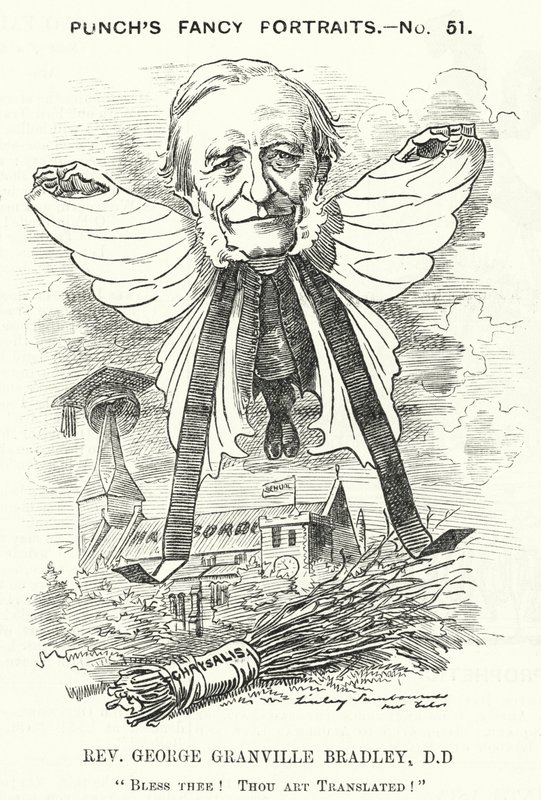 Punch rajzfilm: George Granville Bradley, angol isteni, tudós és Westminster dékánja (metszet) alkotó: Edward Linley (after) Sambourne