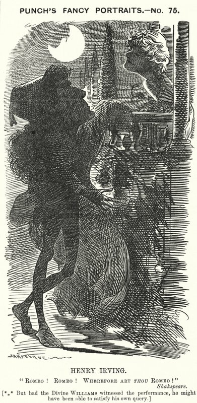 Punch rajzfilm: Henry Irving, angol színész (metszet) alkotó: Edward Linley (after) Sambourne