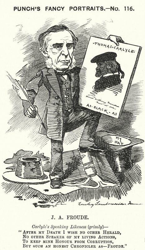 Punch rajzfilm: James Anthony Froude, angol történész, regényíró és életrajzíró (metszet) alkotó: Edward Linley (after) Sambourne