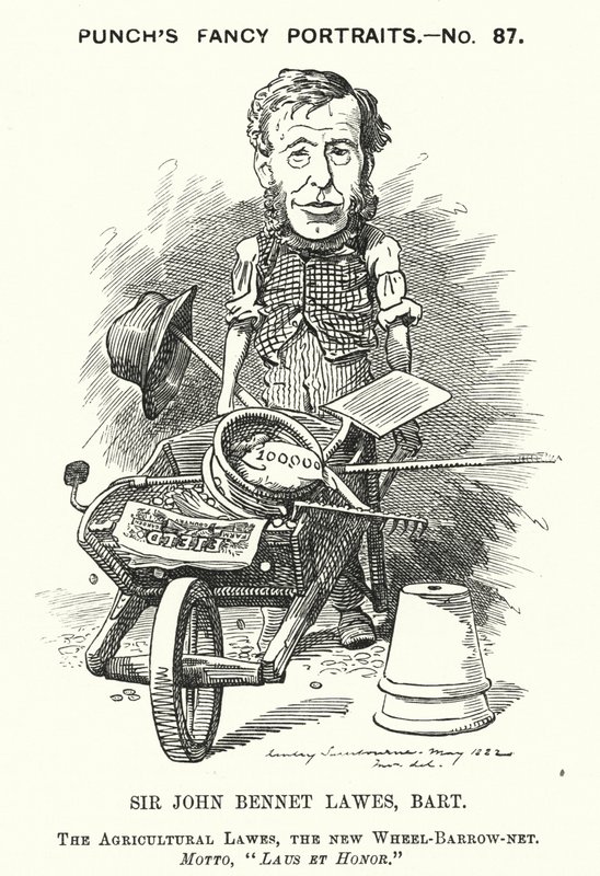 Punch rajzfilm: John Bennet Lawes, angol vállalkozó és mezőgazdasági tudós (metszet) alkotó: Edward Linley (after) Sambourne