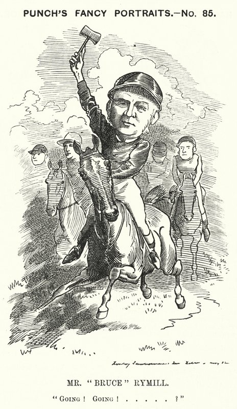 Punch rajzfilm: Mr "Bruce" Rymill (metszet) alkotó: Edward Linley (after) Sambourne