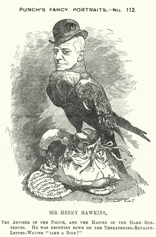Punch rajzfilm: Sir Henry Hawkins alkotó: Edward Linley (after) Sambourne