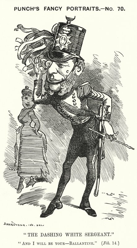 Punch rajzfilm: William Ballantine, angol szolgabíró (metszet) alkotó: Edward Linley (after) Sambourne