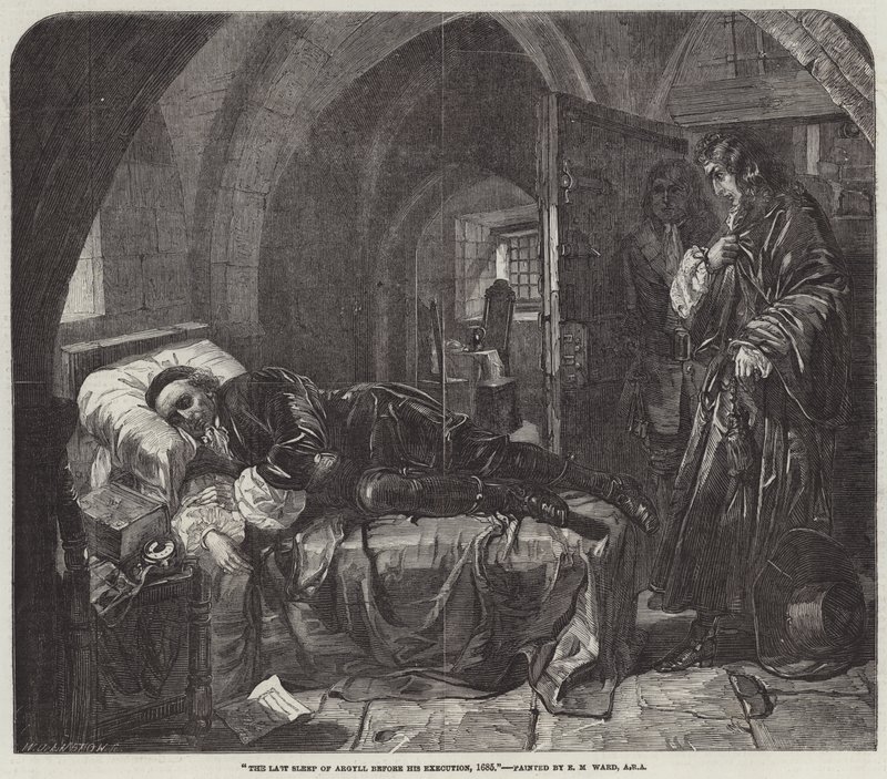 Argyll utolsó álma kivégzése előtt, 1685 alkotó: Edward Matthew Ward