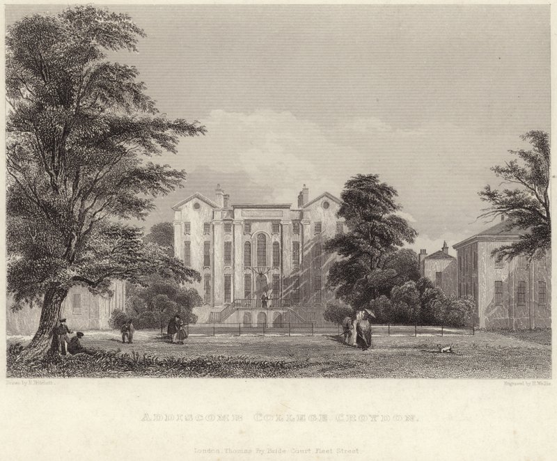 Addiscombe College Croydonban (metszet) alkotó: Edward Pritchett
