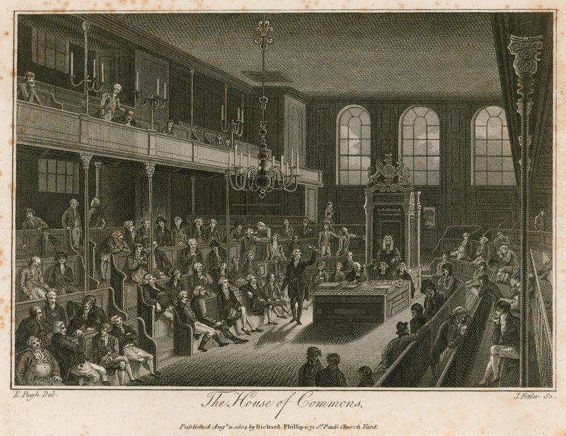 Az alsóház, amelyet tűz pusztított el, 1834. október 16 alkotó: Edward Pugh