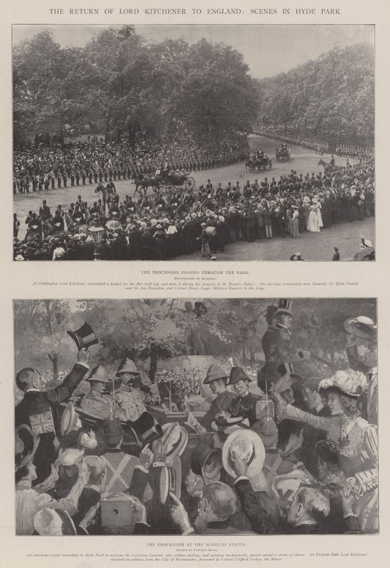 Lord Kitchener visszatér Angliába, Jelenetek a Hyde Parkban alkotó: Edward Read