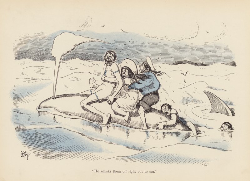 Csavart farok: A bálna (színes litho) alkotó: Edward Tennyson Reed
