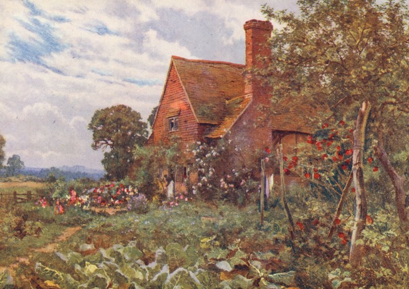 A magányos házikó, ahol lakom (színes litográfia) alkotó: Edward Wilkins Waite