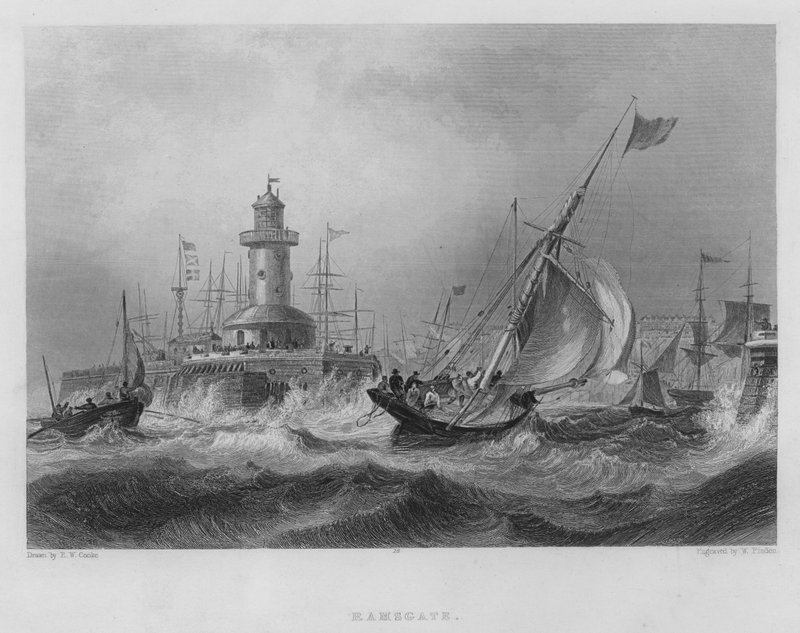 Ramsgate (metszet) alkotó: Edward William (after) Cooke