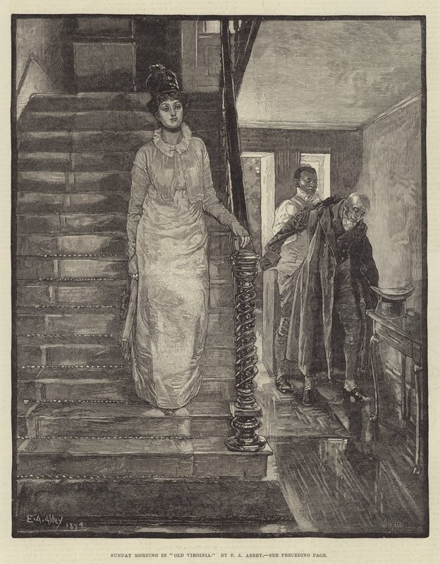 Vasárnap reggel Old Virginiában alkotó: Edwin Austin Abbey