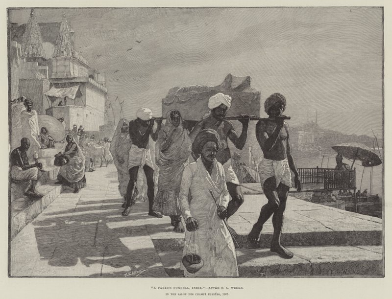 Fakír temetése, India alkotó: Edwin Lord Weeks