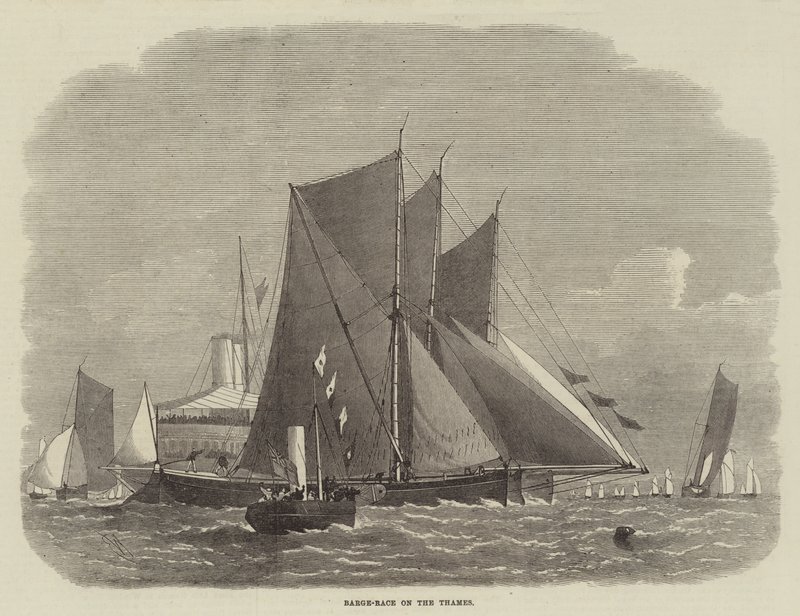 Barge-Race a Temzén alkotó: Edwin Weedon