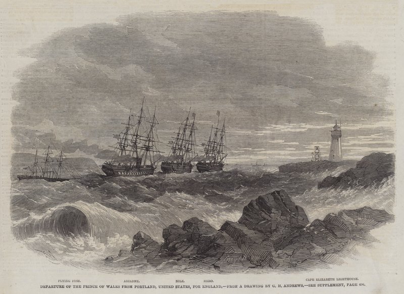 A walesi herceg indulása az egyesült államokbeli Portlandből Angliába alkotó: Edwin Weedon