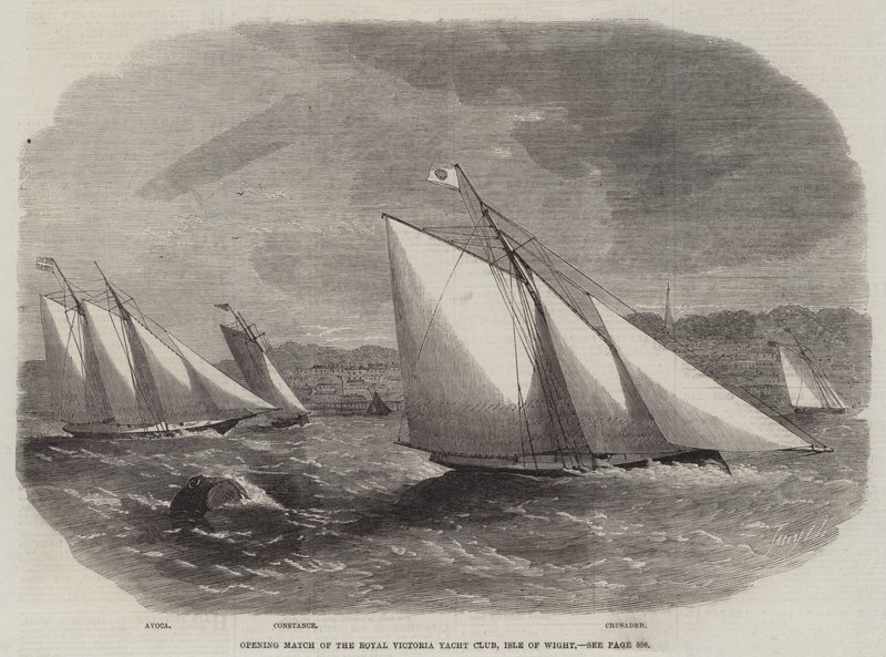 A Royal Victoria Yacht Club nyitómérkőzése, Wight-sziget alkotó: Edwin Weedon