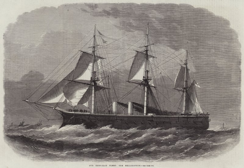 A Bellerophon, a mi vaskos flottánk... alkotó: Edwin Weedon