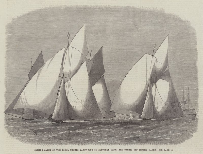 A Royal Thames Yacht-Club vitorlásmérkőzése szombaton Utoljára a Yachts a Thames Havennél alkotó: Edwin Weedon