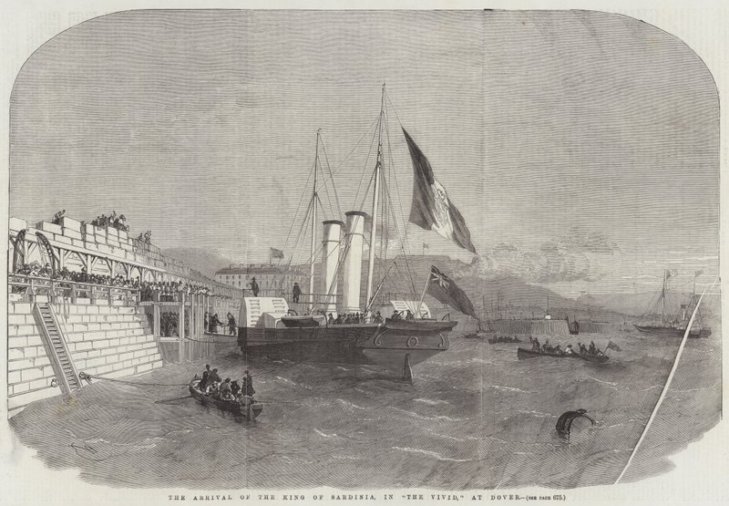 Szardínia királyának érkezése a The Vividben Doverbe alkotó: Edwin Weedon