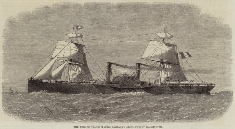 A francia Transzatlanti Társaság Steam-Packet Washingtonja alkotó: Edwin Weedon