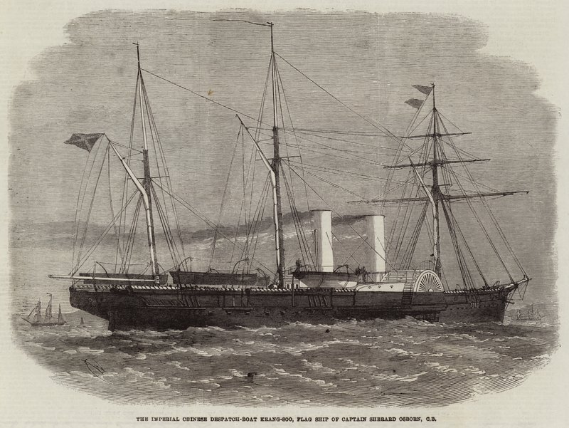 A Kwang-Soo császári kínai diszpécserhajó, Sherard Osborn kapitány zászlóshajója, CB alkotó: Edwin Weedon