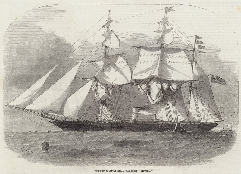 Az új Colonial Steam War-Sloop Victoria alkotó: Edwin Weedon