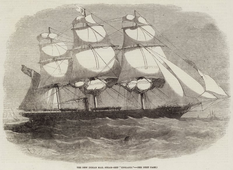 Az új Indiai Mail Steam-Ship England alkotó: Edwin Weedon