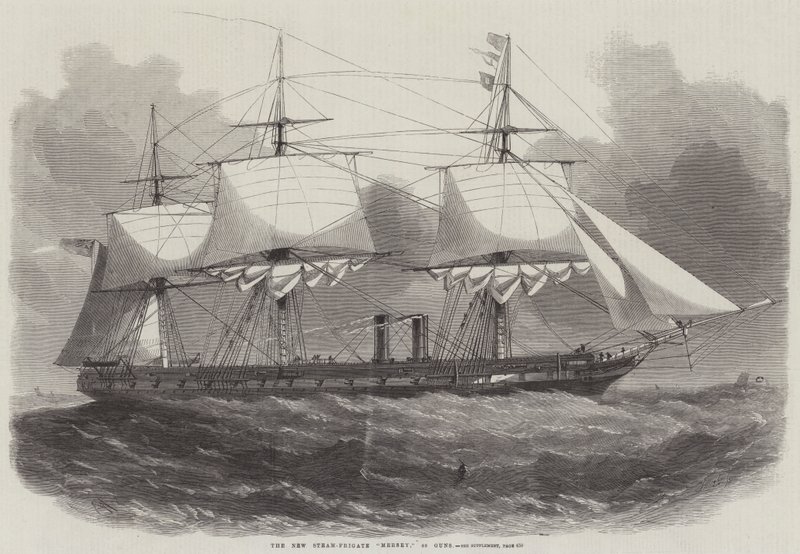 Az új Mersey Steam-Frigate, 40 fegyver alkotó: Edwin Weedon