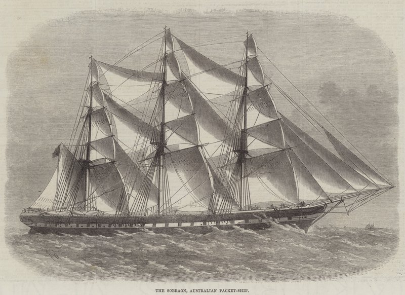 A Sobraon, Ausztrál Packet-Ship alkotó: Edwin Weedon