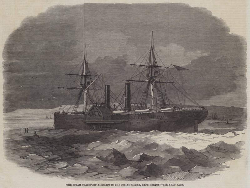 A Steam-Transport Adria in the Ice Sidney-ben, Cape Breton alkotó: Edwin Weedon